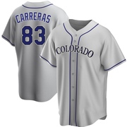 Julio Carreras Men's Replica Colorado Rockies Gray Road Jersey